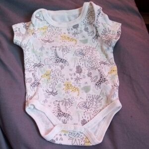 Baby Onesie with Animal Print